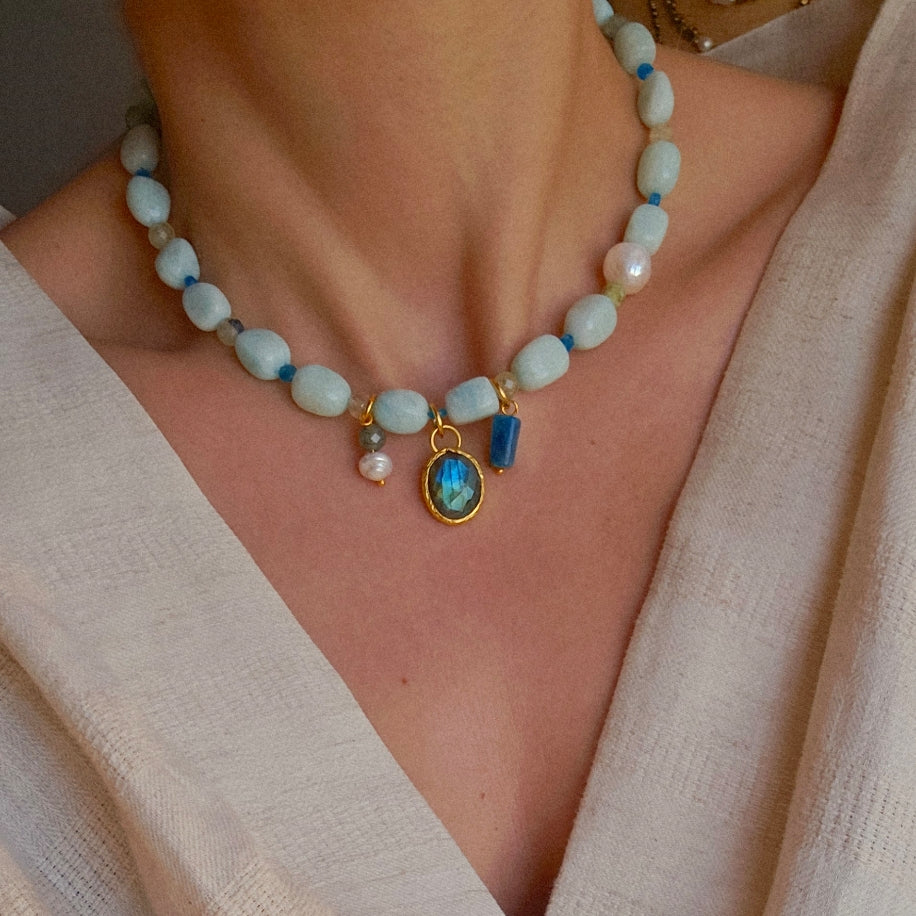 Amazonite Bohème Kolye No.01